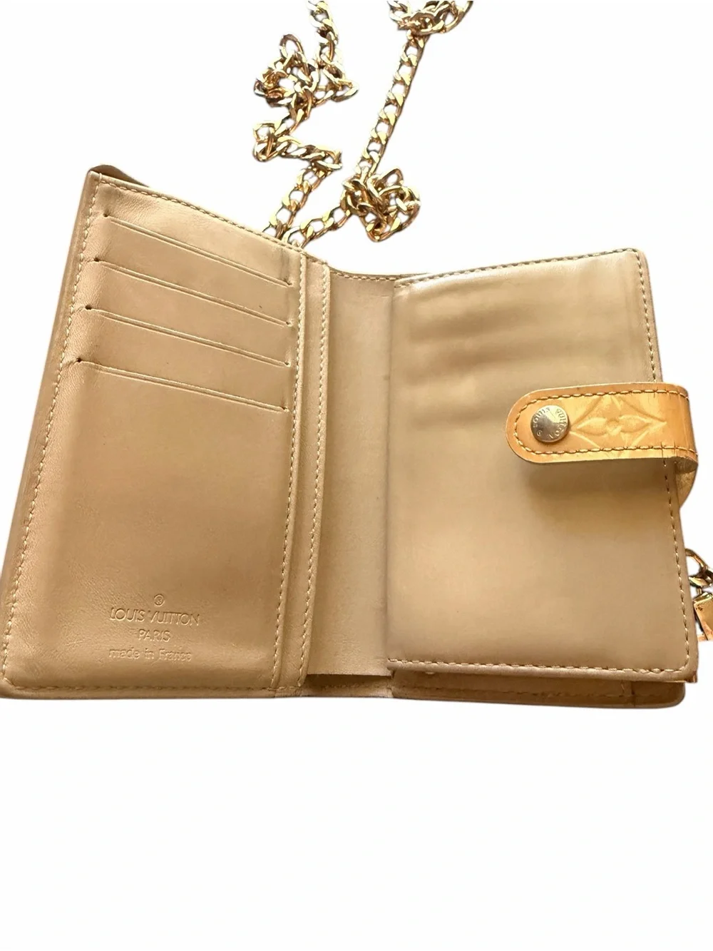 Louis Vuitton Brown Vernis Patent Leather Chain Crossbody